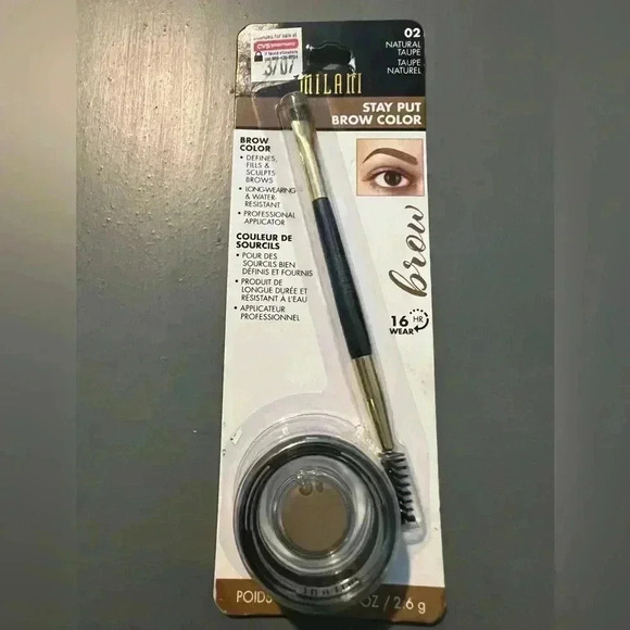 Milani Stay Put Brow Color 02 Natural Taupe 16hr Wear (.069Oz/2.6g) NEW - Picture 2 of 2